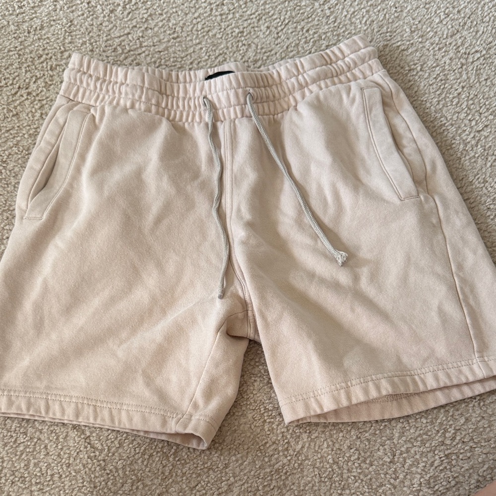 H&M Men's Cream Athletic Shorts